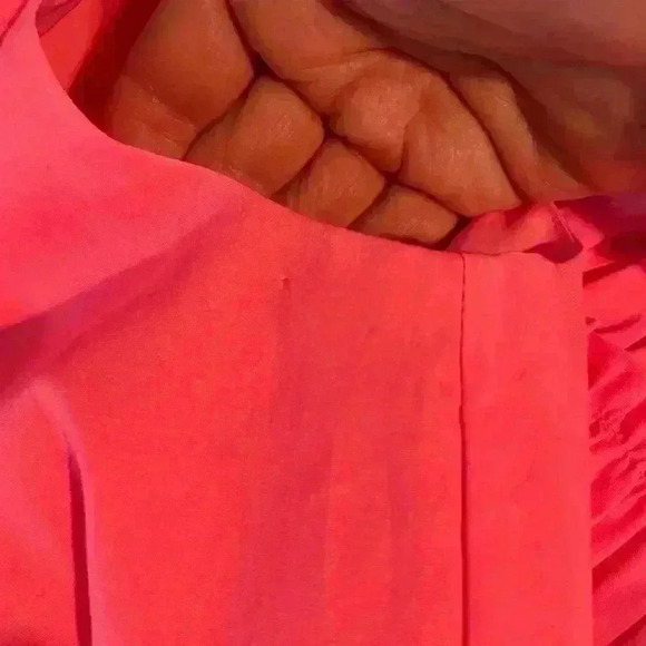 Lilly Pulitzer Hot Pink Elina Stretch Ruffle Mini Dress US 00 - Picture 10 of 13